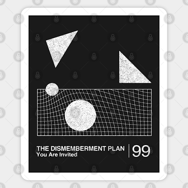 The Dismemberment Plan  / Minimalist Graphic Artwork Design Magnet by saudade